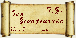 Tea Živojinović vizit kartica